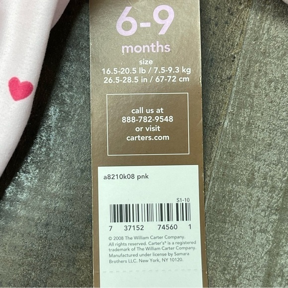 NWT Carters Snowsuit Baby Girl size 6-9 months - Picture 3 of 8